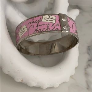Coach pink cuff bracelet